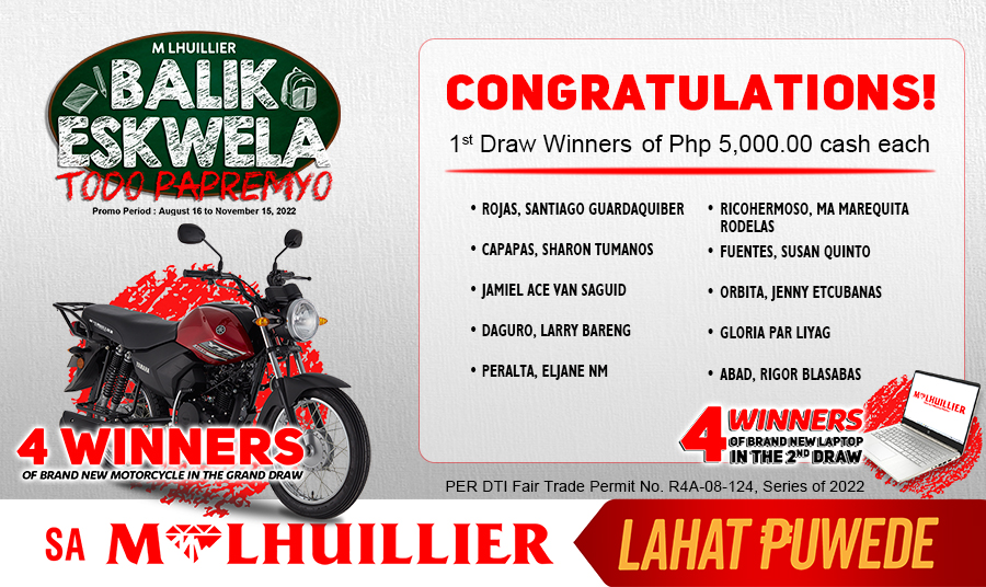 ML Balik Eskwela Todo Papremyo - 1st Draw Winners (Website)