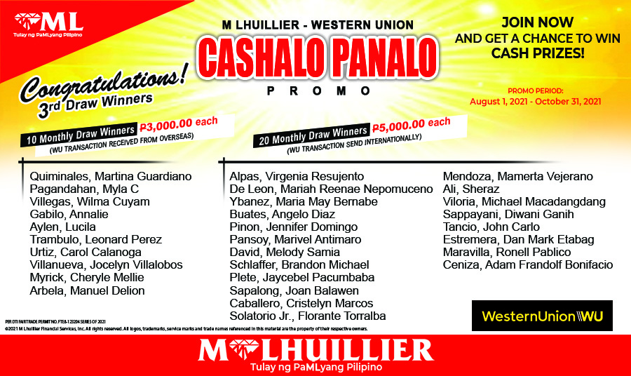 ML-WU CashaloPanalo 3rdDraw Website