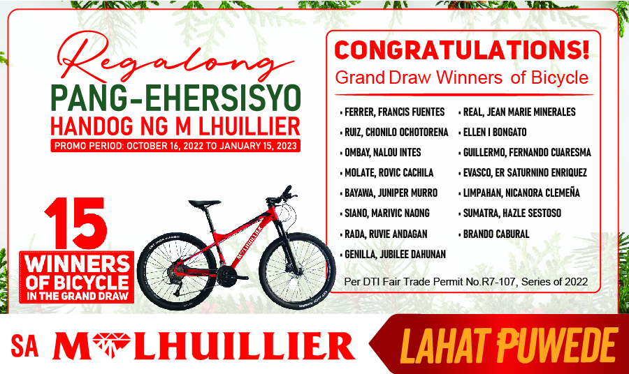 Regalong Pang- Ehersisyo Handog M Lhuillier - Grand Draw Winners Website