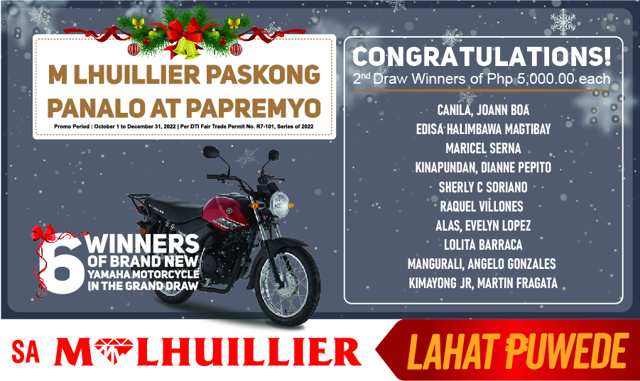 M LHUILLIER PASKONG PANALO AT PAPREMYO - 2nd Draw Winners Website
