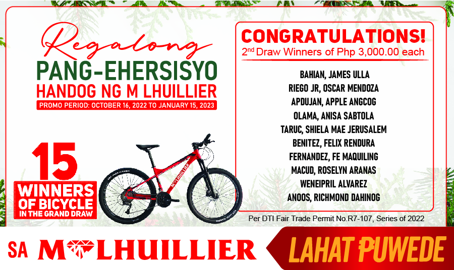 Regalong Pang- Ehersisyo Handog M Lhuillier - 2nd Draw Winners Website