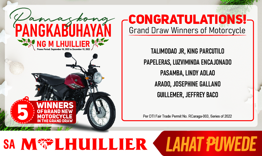 PAMASKONG PANGKABUHAYAN NG M LHUILLIER - Grand Draw Winners Website