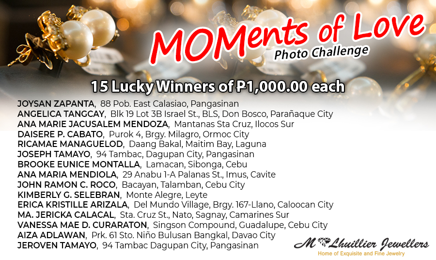 MOMents of Love winners website