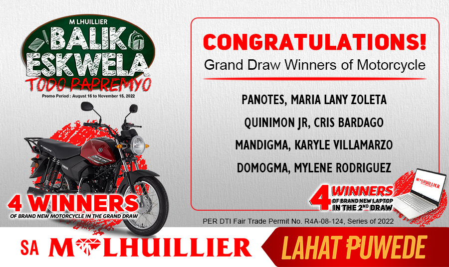 ML Balik Eskwela Todo Papremyo - Grand Draw Winners (Website)