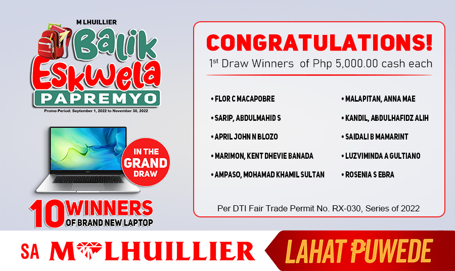 M LHUILLIER BALIK-ESKWELA PAPREMYO - 1st Draw Winners (Website)