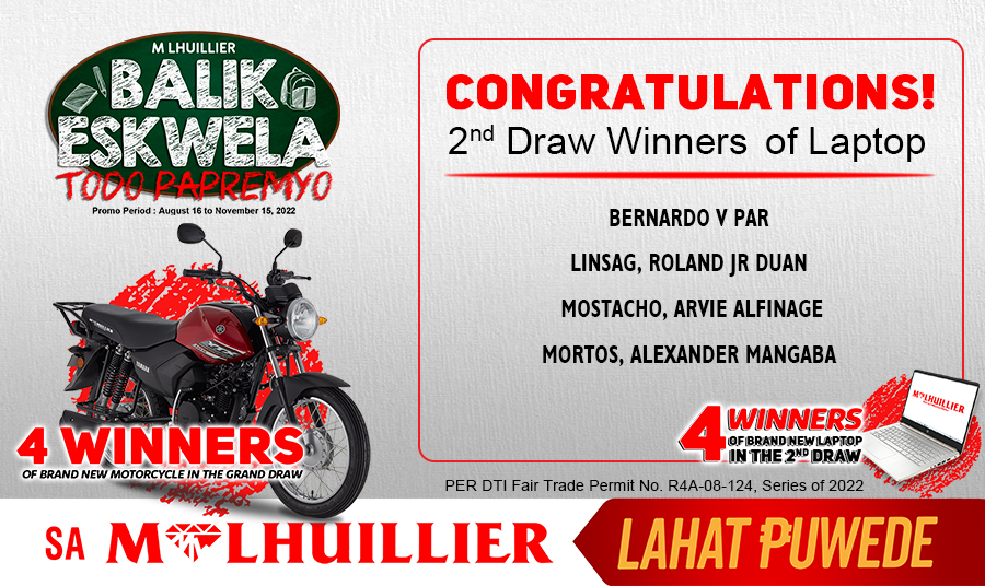 ML Balik Eskwela Todo Papremyo - 2nd Draw Winners (Website)