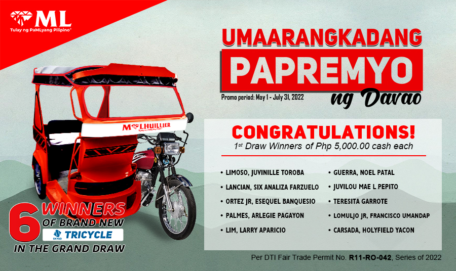 1st DRAW (WEBSITE)-UMAARANGKADANG PAPREMYO NG DAVAO