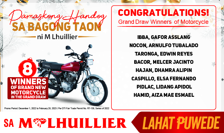 Pamaskong Handog sa Bagong Taon ni M Lhuillier -Grand Draw Winners Website