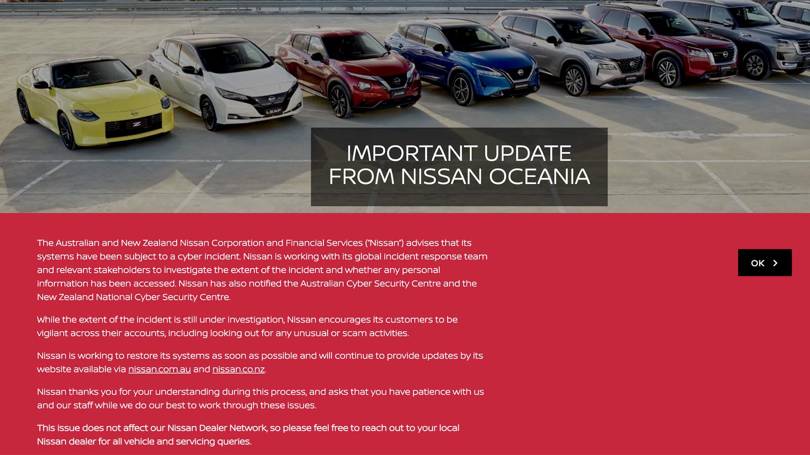Nissan Owners, Check Your Account For "Unusual Or Scam-Like Activities"