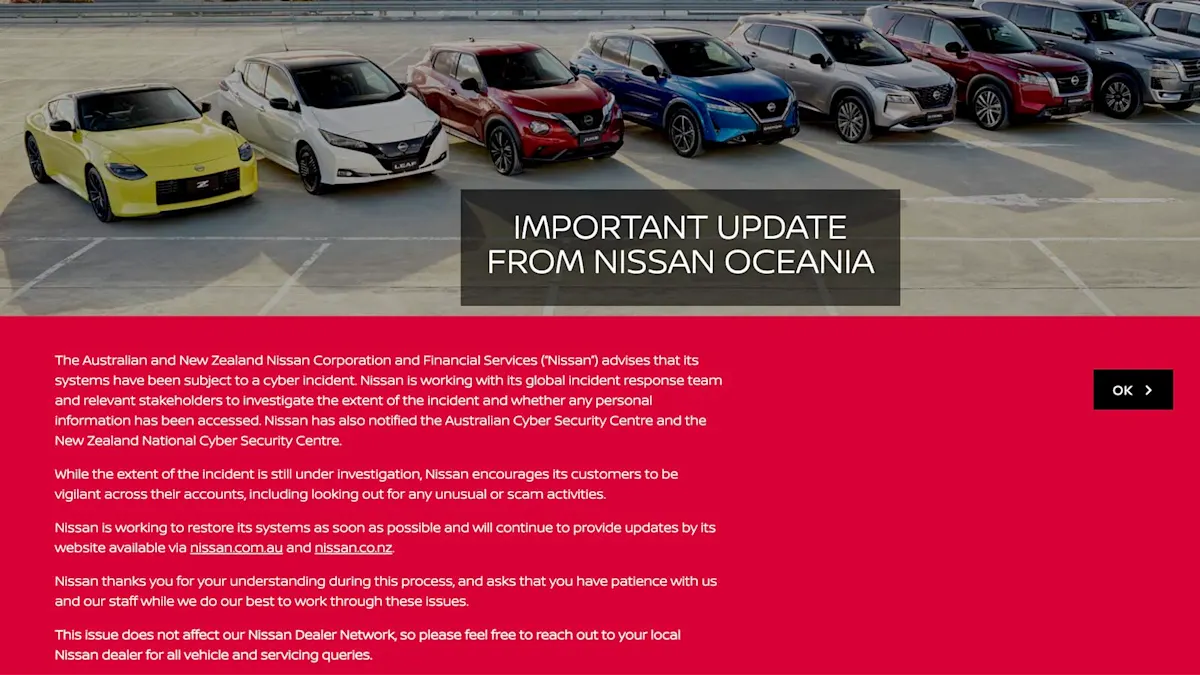 Nissan Owners, Check Your Account For "Unusual Or Scam-Like Activities"