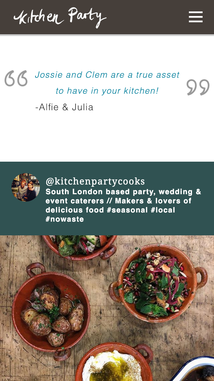 kitchen-party.co.uk menus (iPhone 6 7 8)