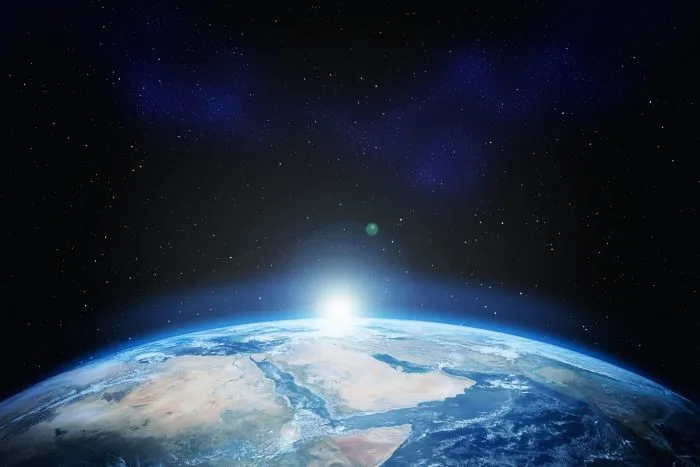 Earth with stars