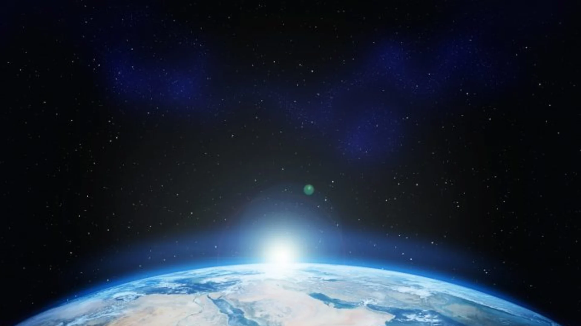Earth with stars