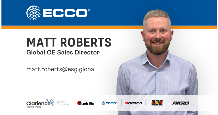 ECCO Safety Group Appoints Matt Roberts to the Position of Global OE Sales Director  
