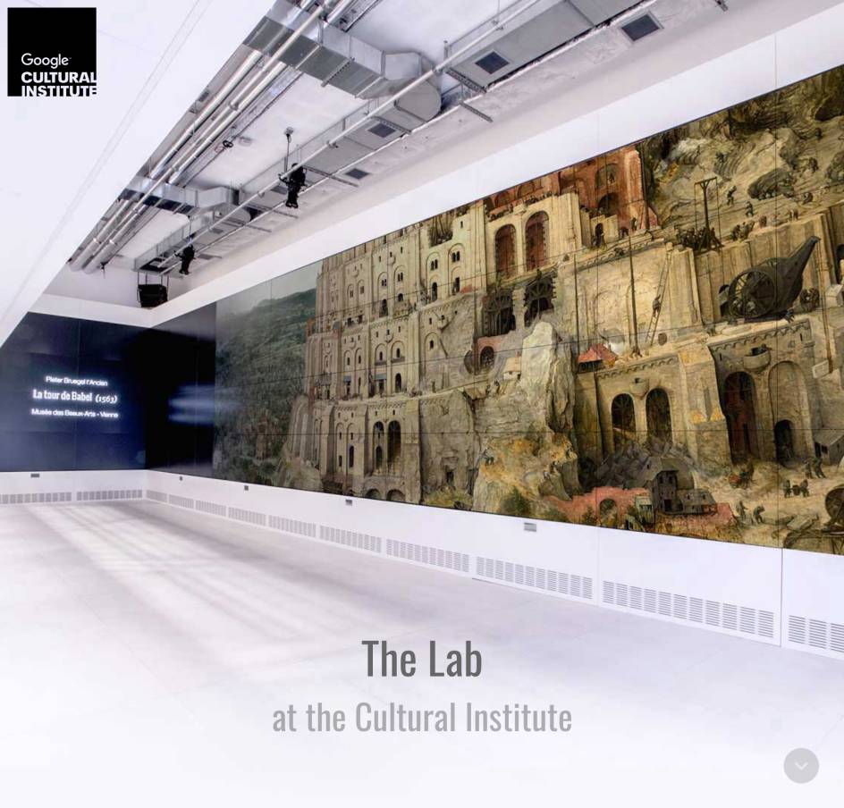 A screenshot of the Cultural Institute landing web page