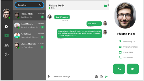 Chat Application UI Design Picture 1