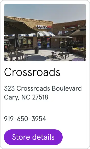 Crossroads 323 Crossroads Boulevard Cary, NC 27518 919-650-3954