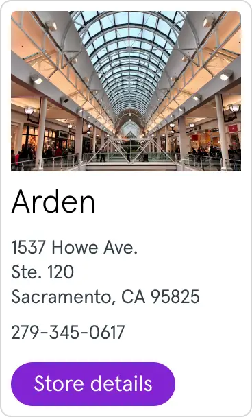 Arden 1537 Howe Ave. Ste. 120 Sacramento, CA 95825 279-345-0617