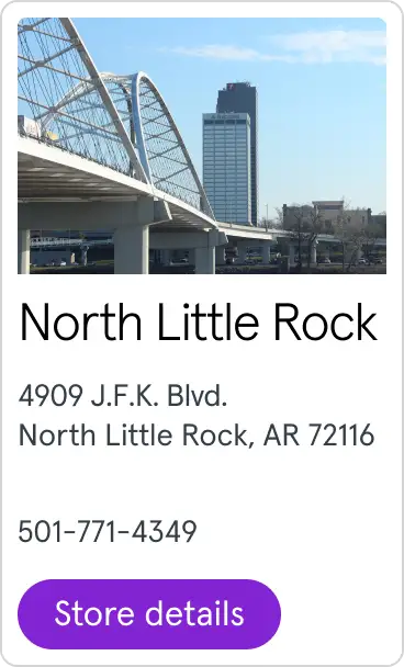 North Little Rock 4909 J.F.K. Blvd. North Little Rock, AR 72116 501-771-4349