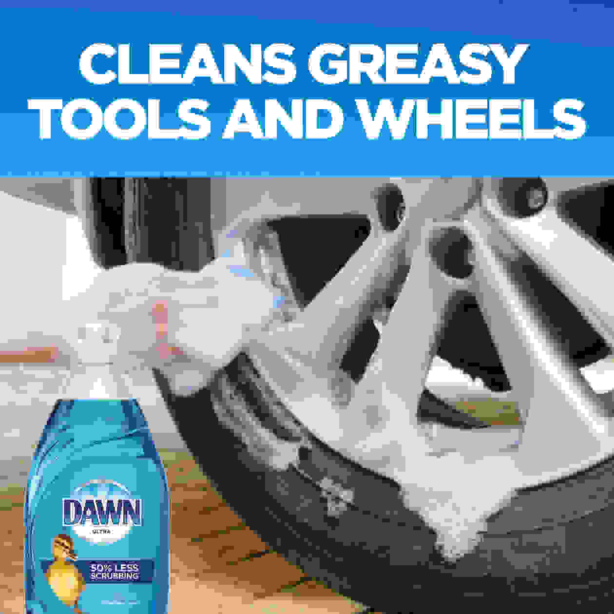 Cleans Greasy Tools And Wheels - Dawn Original Dishwashing Liquid