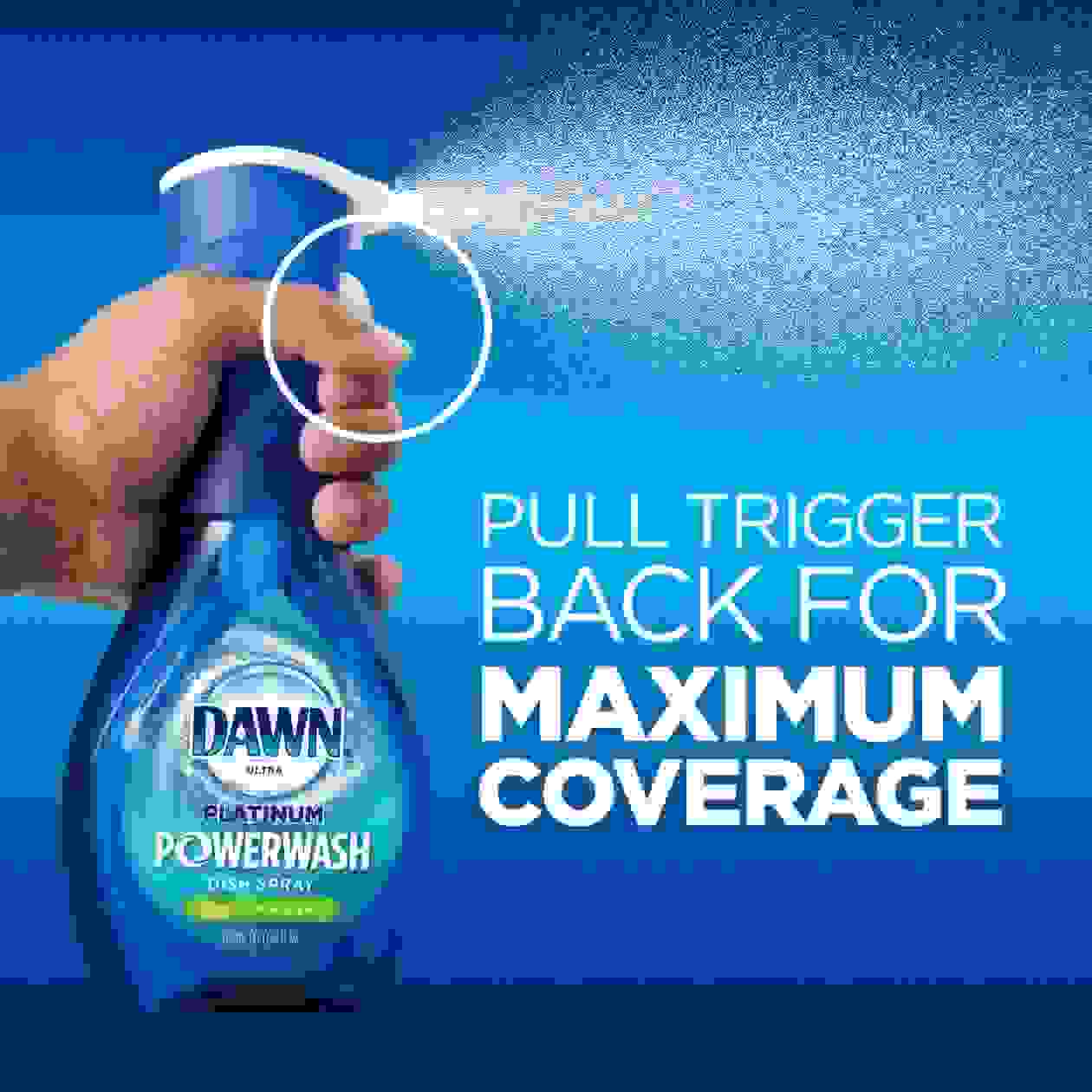 Dawn Platinum Powerwash Dish Spray, Dish Soap, Apple Scent - Pull Trigger Back From Maximum Coverage