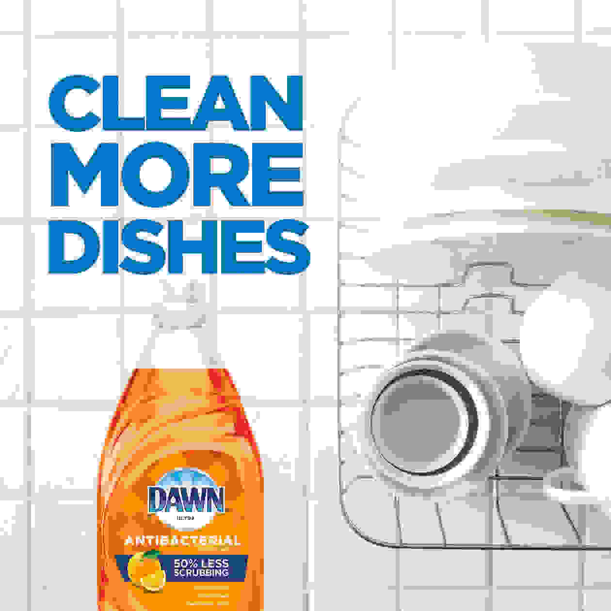 Dawn Antibacterial Hand Soap, Dishwashing Liquid, Orange - Cleans More Dishes