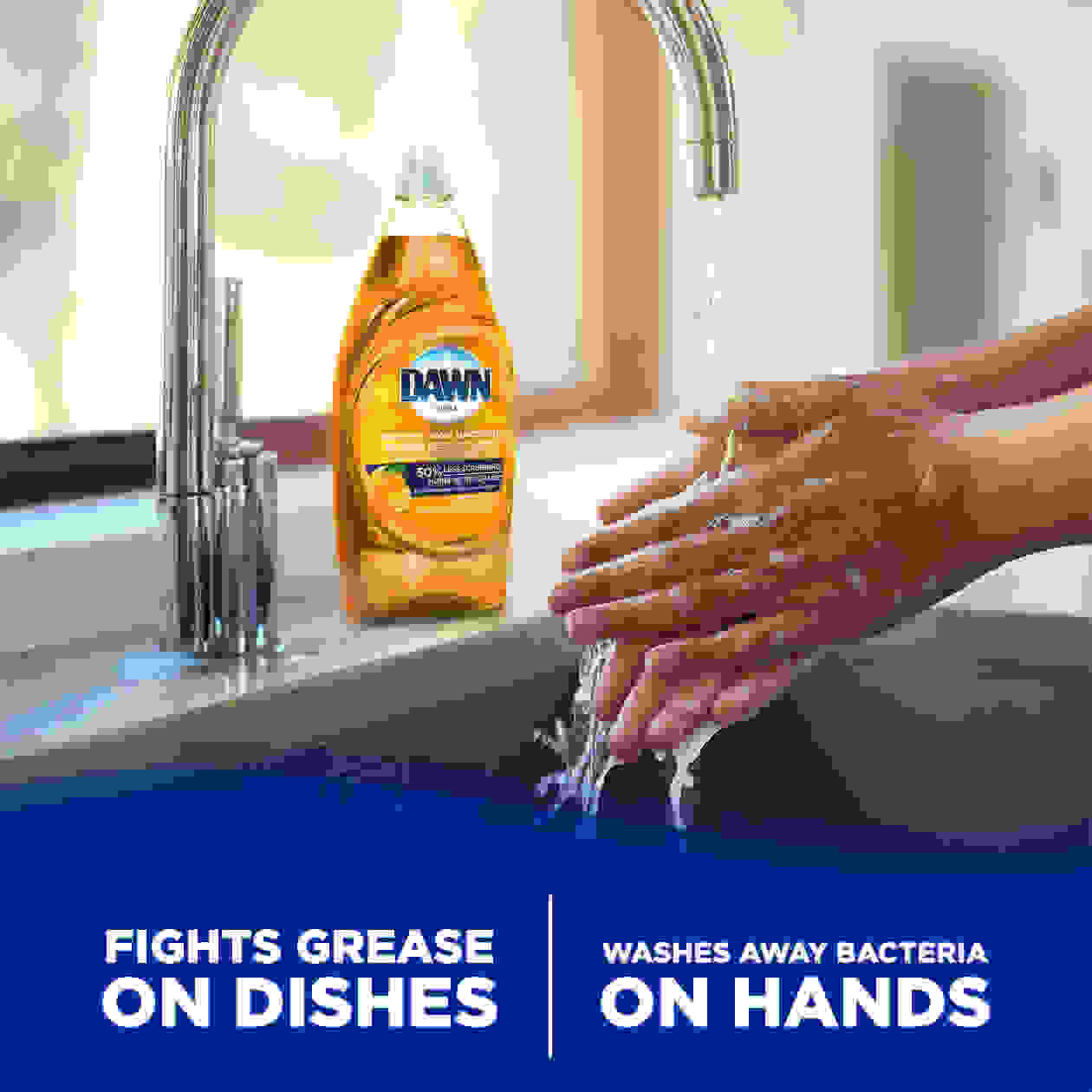 Dawn Antibacterial Hand Soap, Dishwashing Liquid, Orange - Fights Grease On Dishes, Washes Away Bacteria On Hands