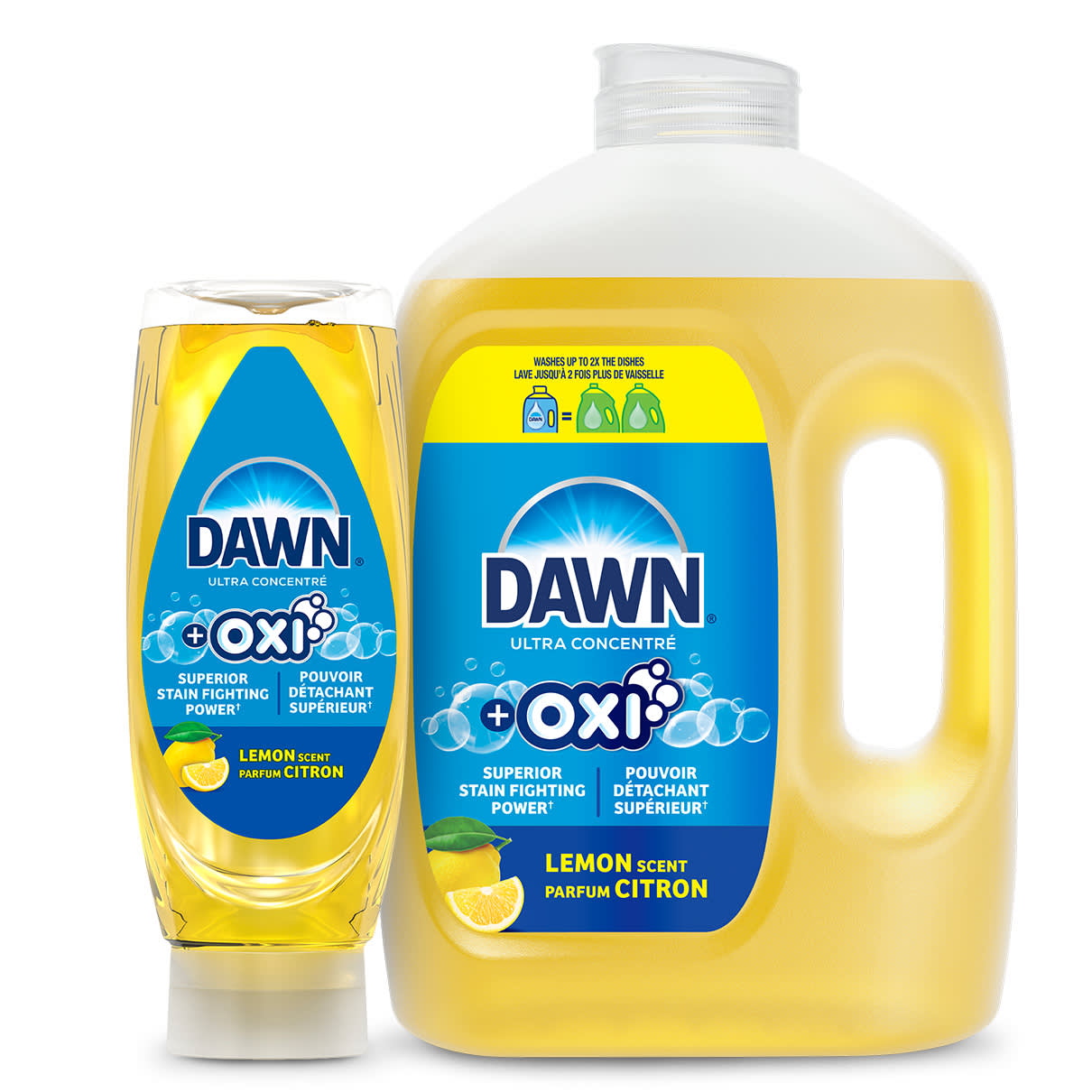 Dawn Ultra + Oxi EZ-Squeeze Dish Soap, Dishwashing Liquid, Lemon