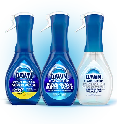 Dawn Powerwash packs - Lemon Starter Kit, Dawn Platinum Powerwash Dish Spray, Free and Clear