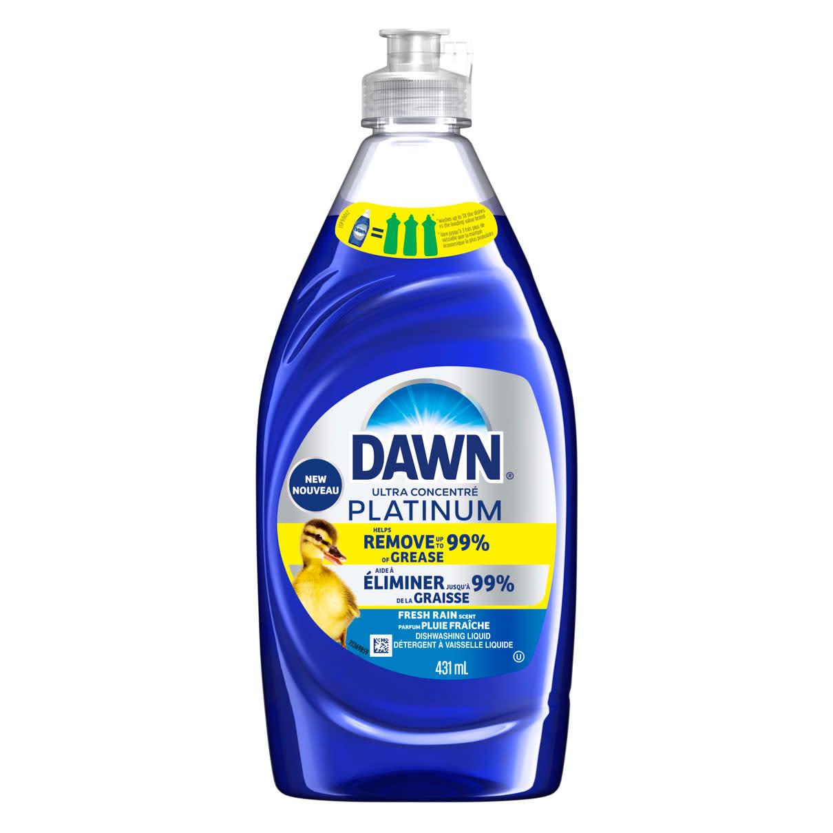 Dawn Platinum Dishwashing Liquid, Refreshing Rain 431 ml