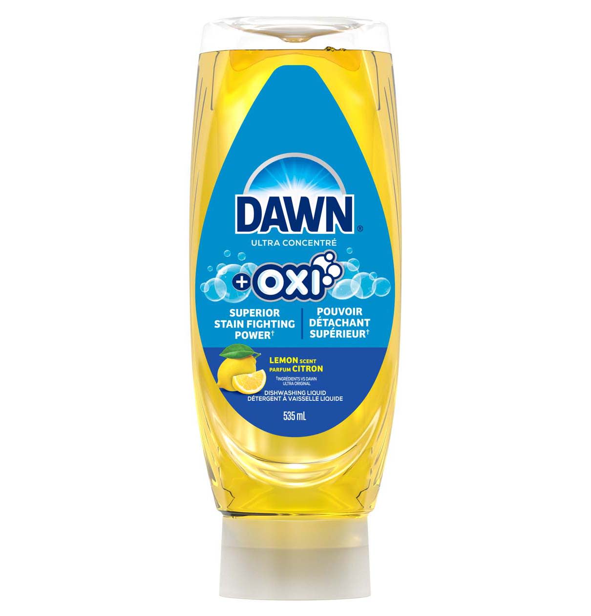 Dawn Ultra + Oxi EZ-Squeeze Dish Soap, Dishwashing Liquid, Lemon 535ml