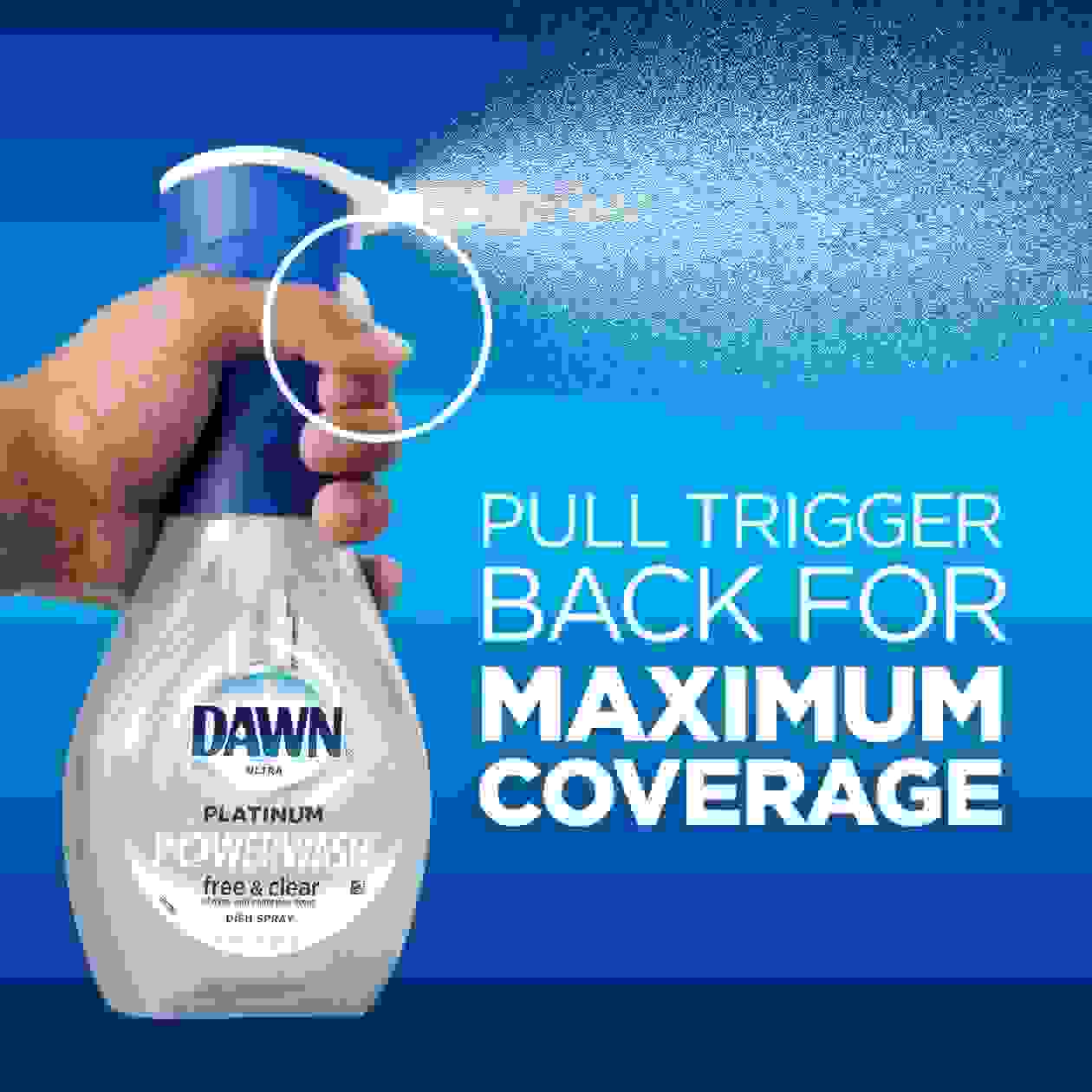 Dawn Powerwash Free & Clear Dish Spray, Pear Scent - Pull Trigger Back From Maximum Coverage