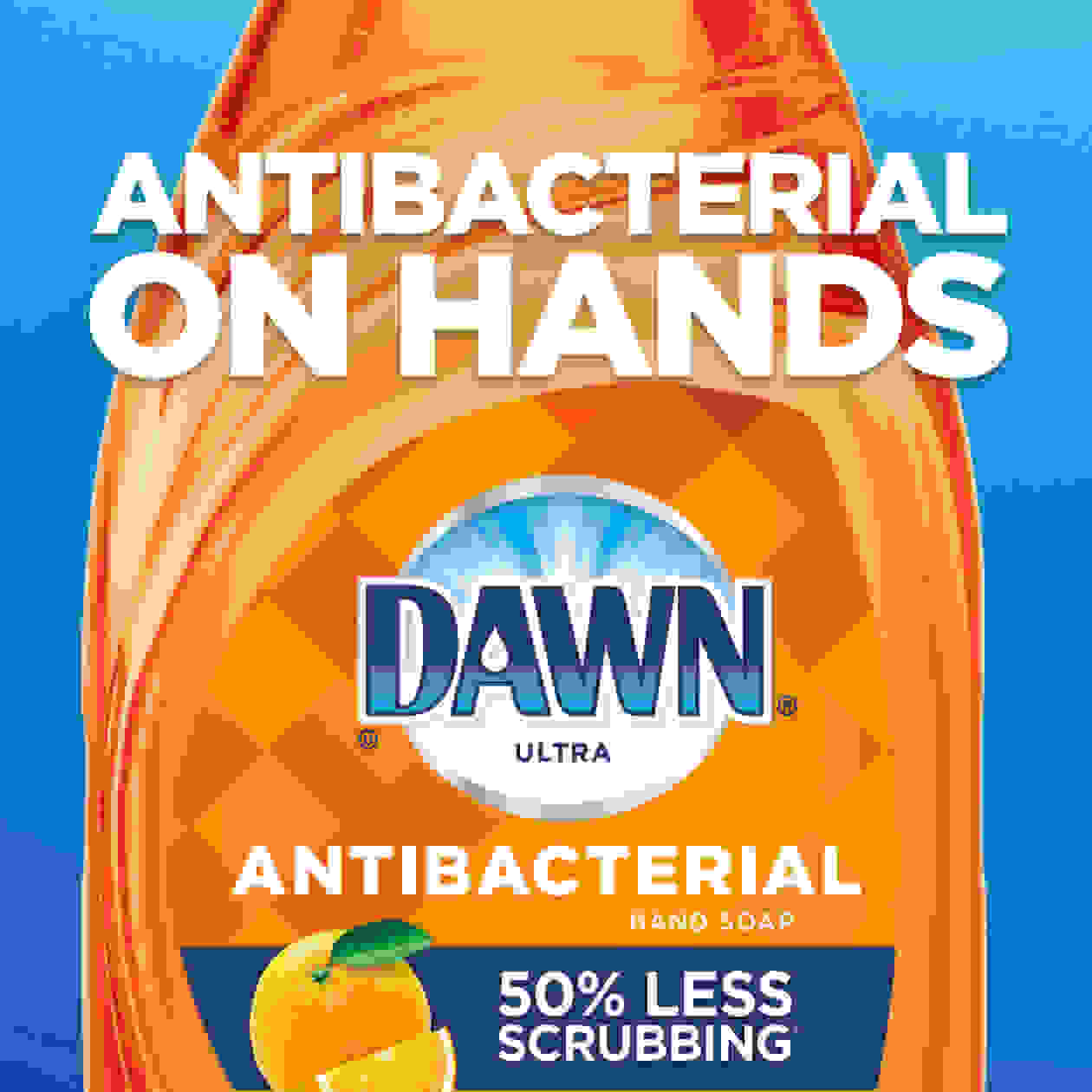 Dawn Antibacterial Hand Soap, Dishwashing Liquid, Orange - Antibacterial On Hands