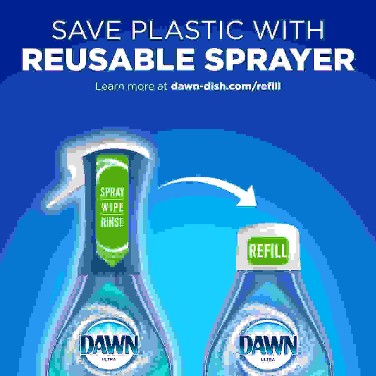 Dawn Platinum Powerwash Dish Spray, Dish Soap, Apple Scent - Save Plastic With Reusable Sprayer