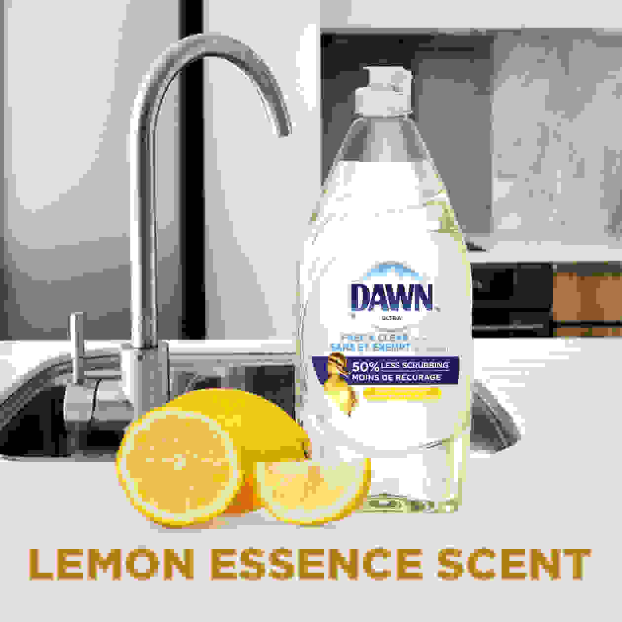 Dawn Free & Clear Dishwashing Liquid, Lemon Essence Scent