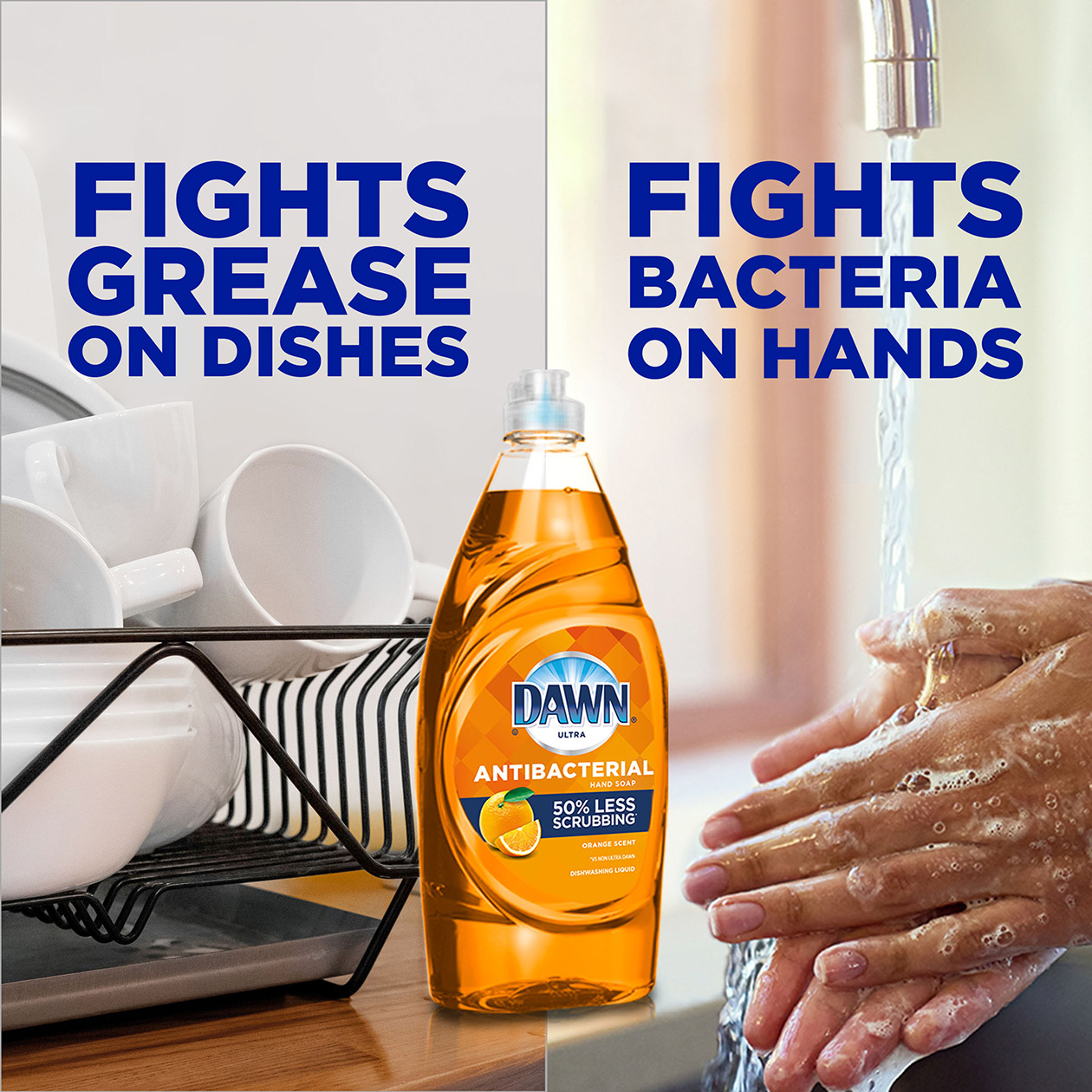 Dawn Antibacterial Hand Soap, Dishwashing Liquid, Orange