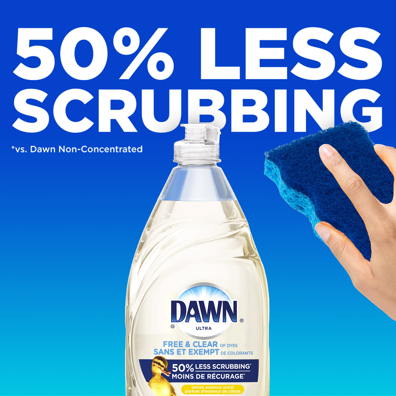 Dawn Free & Clear Dishwashing Liquid - Lemon Essence Scent | Dawn Dish Soap