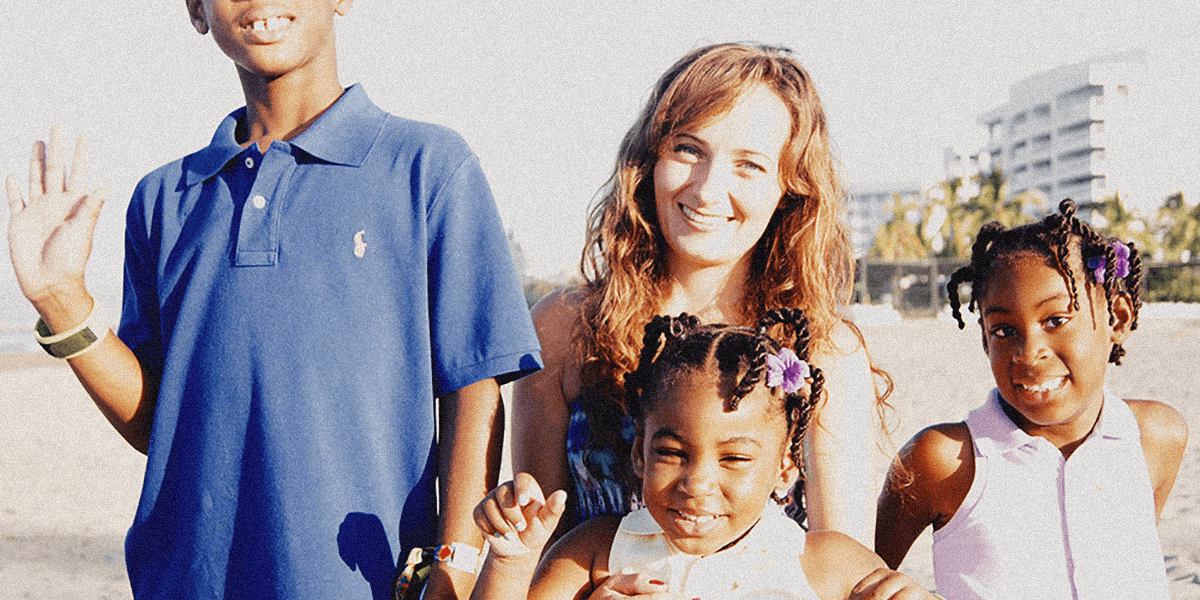 Au pair Magdalena with her host kids