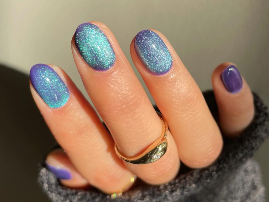 Midnight Nude Nails with Velvet Texture