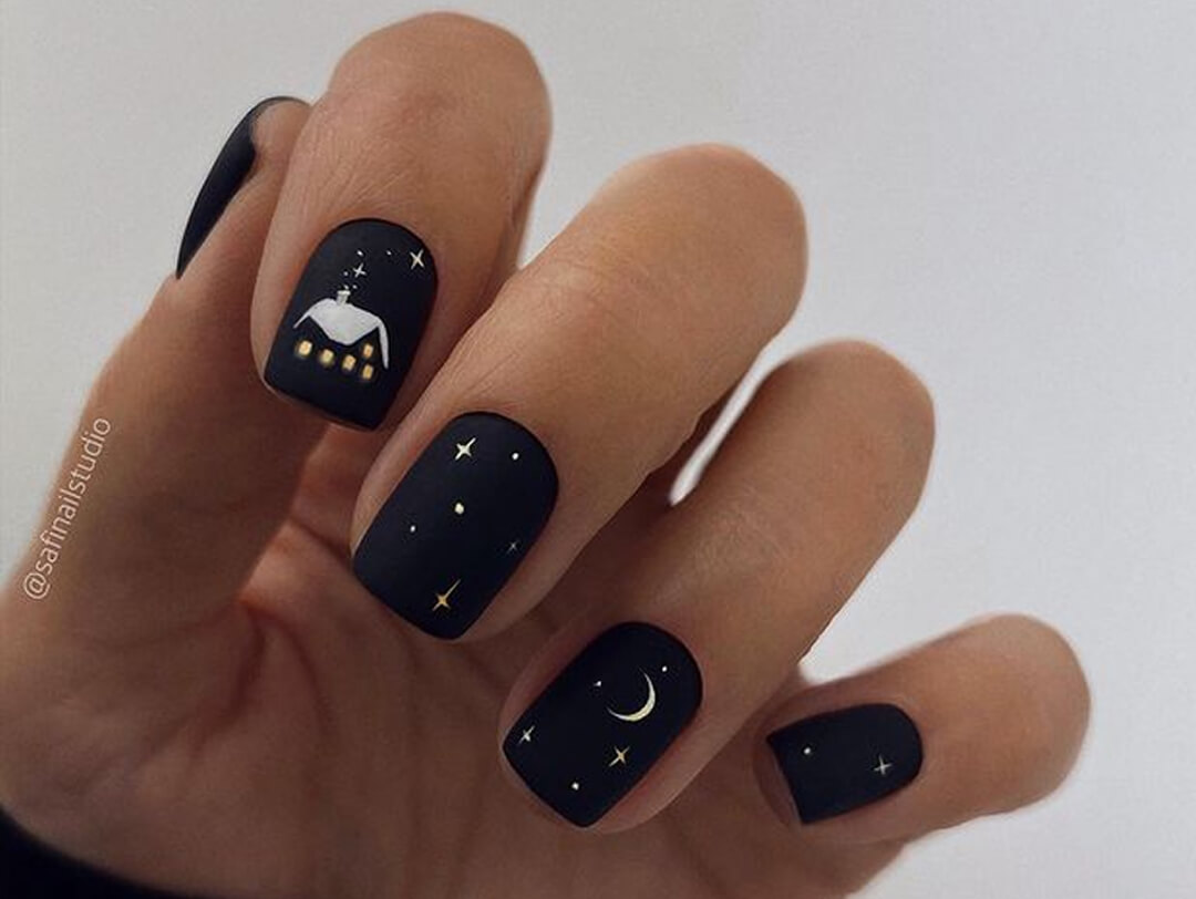 Cozy Short Gel Nail Designs for Winter