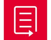 PREreview logo white on a red background