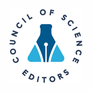 Council of Science Editors logo, with the illustration of a beaker in the center.