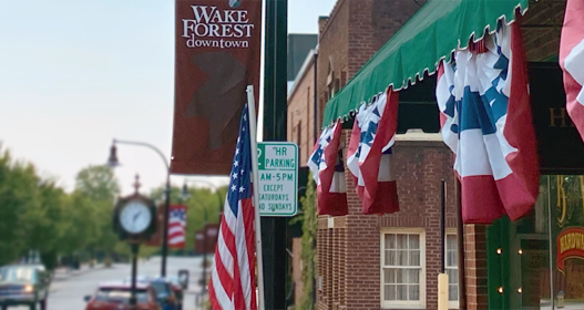 picture of Wake Forest downtown