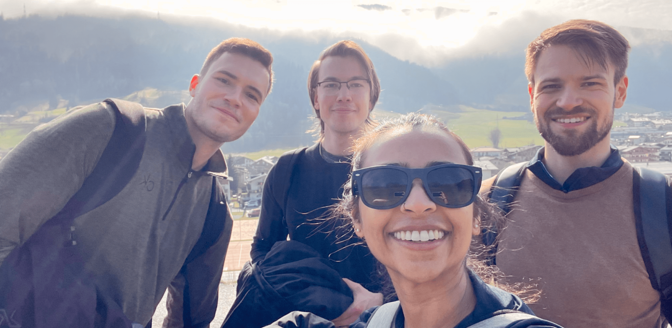 Collega's op skivakantie in Kaprun