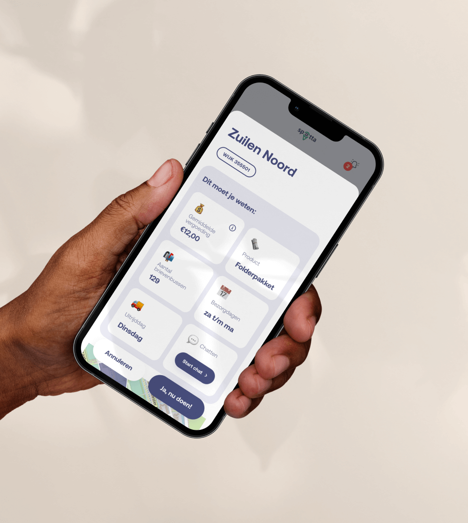 spotta native app bezorger iphone gebruikerstest