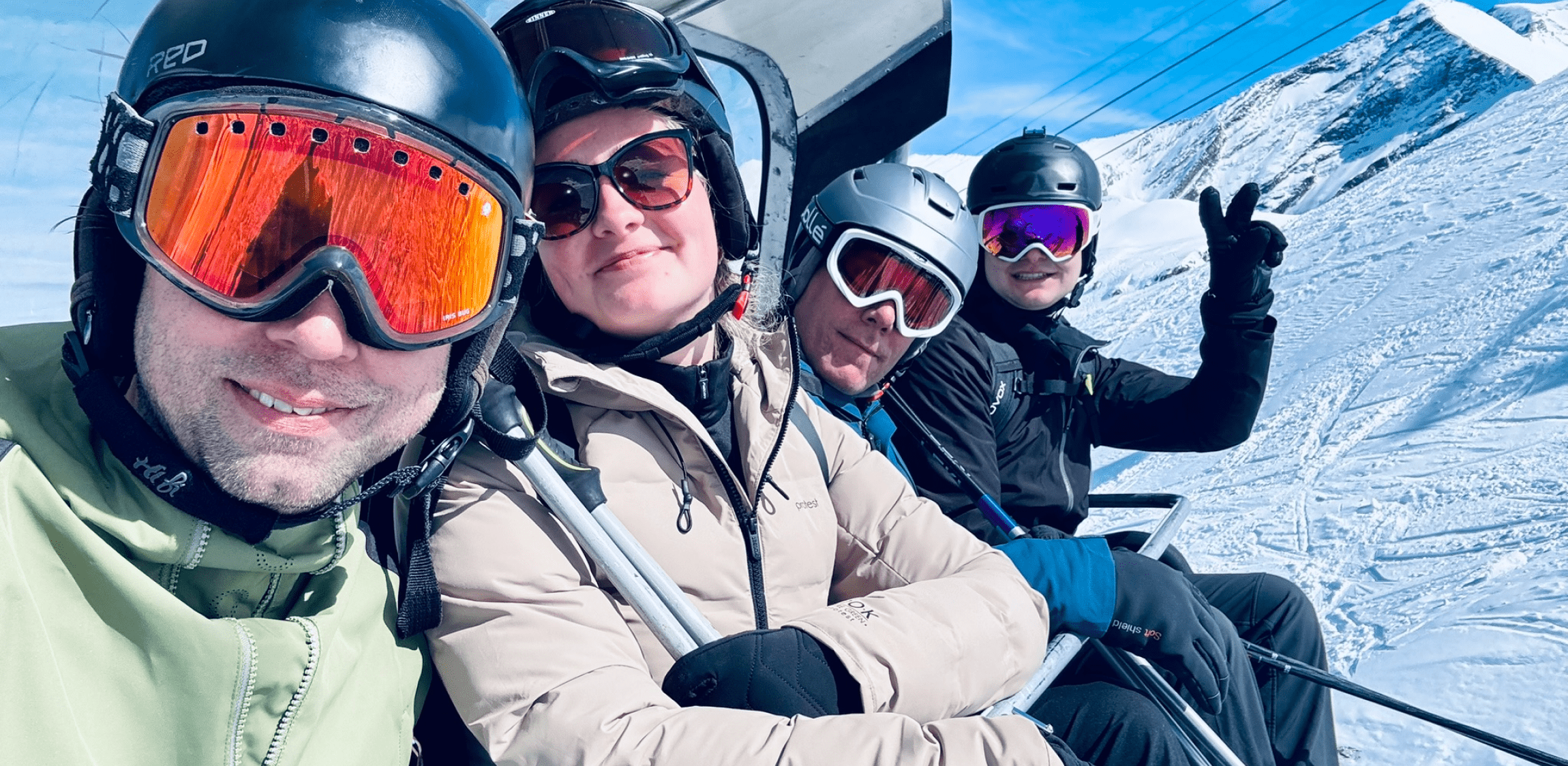 Collega's op skivakantie in Kaprun