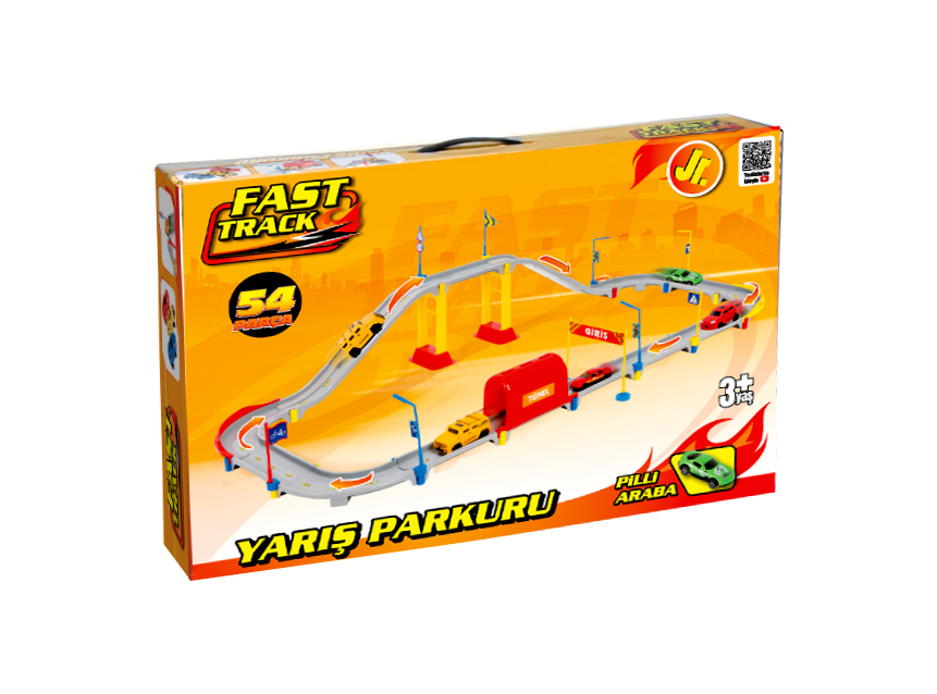 Fast Track Small Racing Playset with Cars thumbnail 2