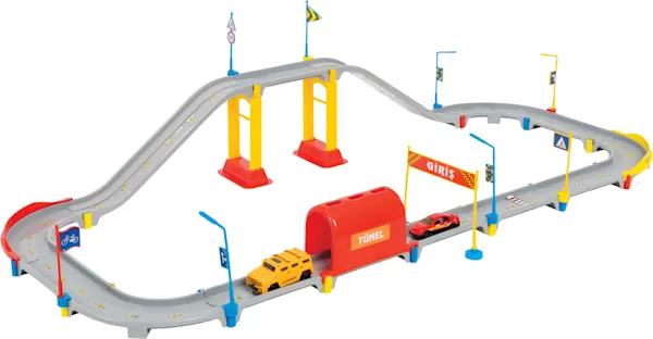 Fast Track Small Racing Playset with Cars
