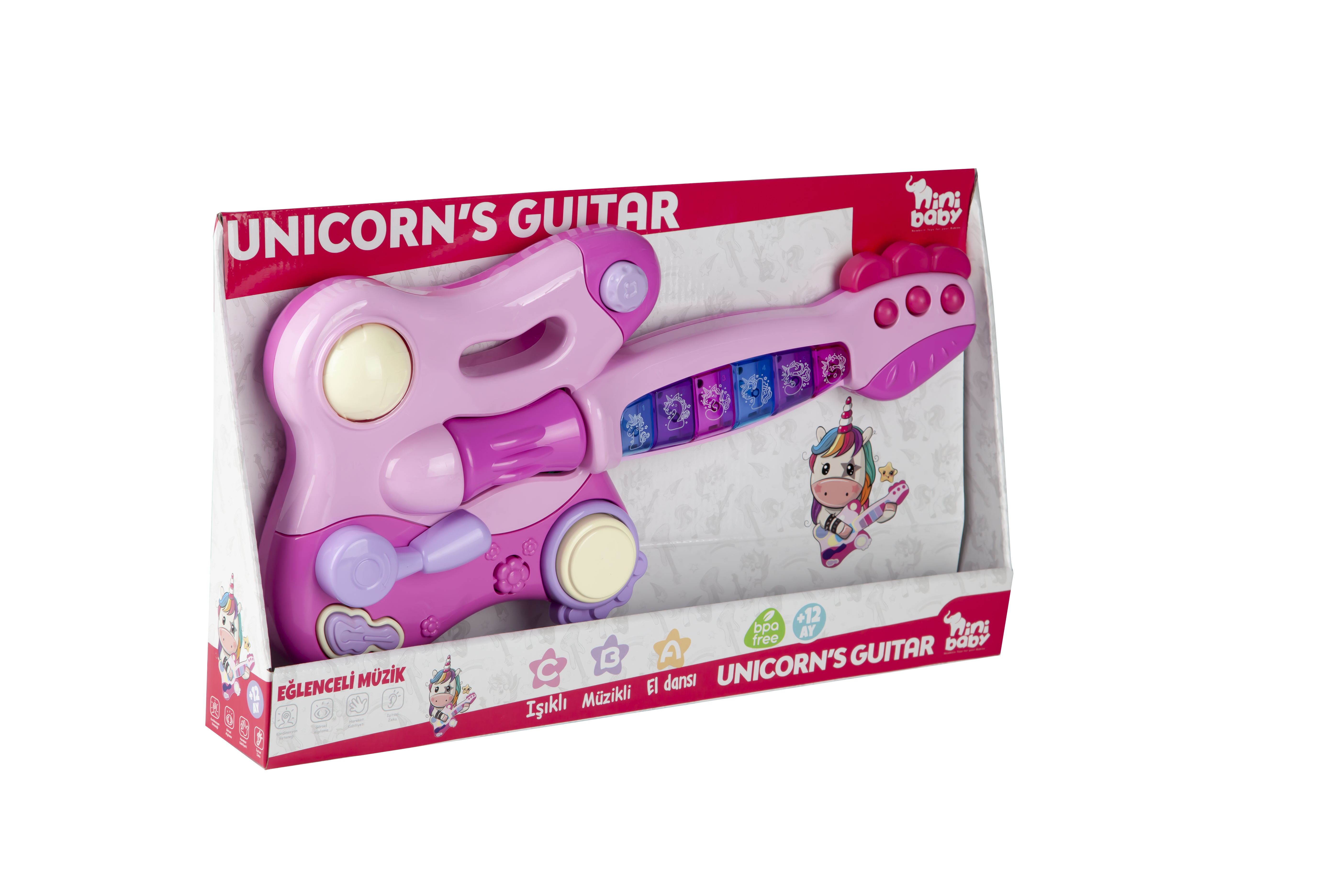 Unicorn Musical Toy Guitar - Lights & Sound