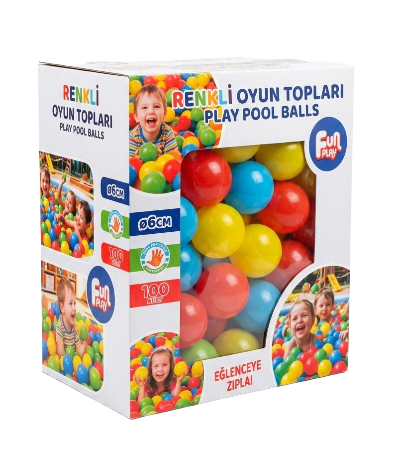 6cm Colorful Ball Pit Balls (100-Pack in Display Box)